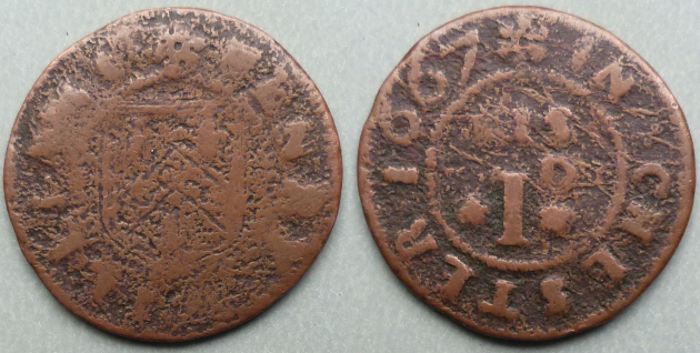 Chester, Henry Williams 1667 penny